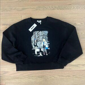 DKNY Black Sweatshirt with Urban Graphic